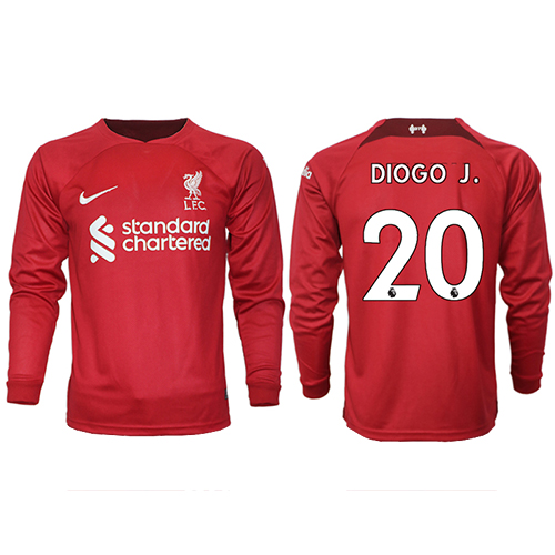 Dres Liverpool Diogo Jota #20 Domaci 2022-23 Dugi Rukav